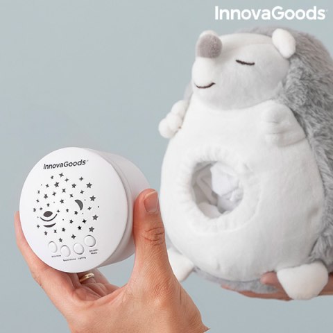 Pluszowy JEŻ emitujący biały szum z kojącym projektorem InnovaGoods V0103194 Pluszowy JEŻ emitujący biały szum z kojącym projektorem InnovaGoods V0103194
