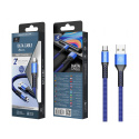 Kabel Micro USB 2.0 2A 1m GRANATOWY szybkie ładowanie TECHANCY TB1647