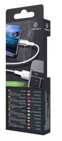 Kabel USB Iphone 6/7/8/X/Xs 2A 1m SREBRNY szybkie ładowanie TECHANCY TB1646