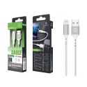 Kabel USB Iphone 6/7/8/X/Xs 2A 1m SREBRNY szybkie ładowanie TECHANCY TB1646