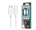 Kabel USB typ C 2.4A 1m BIAŁY szybkie ładowanie TECHANCY TB1639