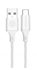 Kabel USB typ C 2.4A 1m BIAŁY szybkie ładowanie TECHANCY TB1639