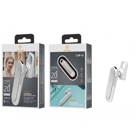 Zestaw słuchawkowy do ucha HD Bluetooth BIAŁY TG5303 Zestaw słuchawkowy do ucha HD Bluetooth BIAŁY TG5303