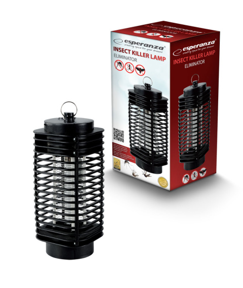 Lampa UV owadobójcza ELIMINATOR czarna ESPERANZA EHQ002 Lampa UV owadobójcza ELIMINATOR czarna ESPERANZA EHQ002