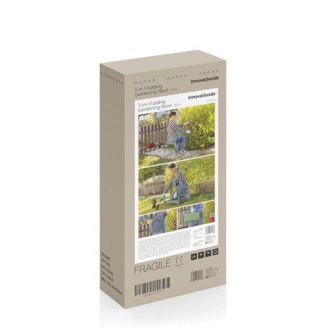 Składana Ławeczka Ogrodowa 3w1 z torbą na narzędzia INNOVAGOODS V0103490 Składana Ławeczka Ogrodowa 3w1 z torbą na narzędzia INNOVAGOODS V0103490